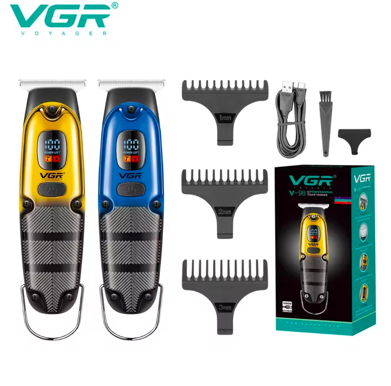 VGR 981 Hair Clipper and Hair Trimmer Sharp blades VGR 981 Hair Clipper and Hair Trimmer Sharp blades